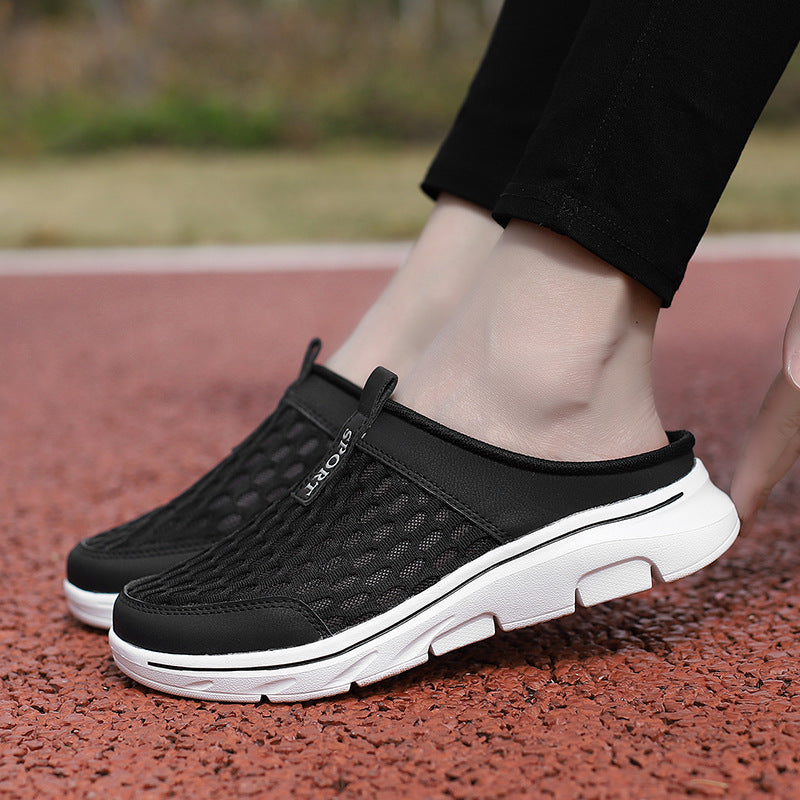 Damen Komfortable und atmungsaktive Clogs mit flexiblem Gummiboden EB