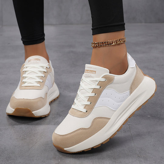 Damen Sneaker aus atmungsaktivem Leder und stylishen Akzenten EB