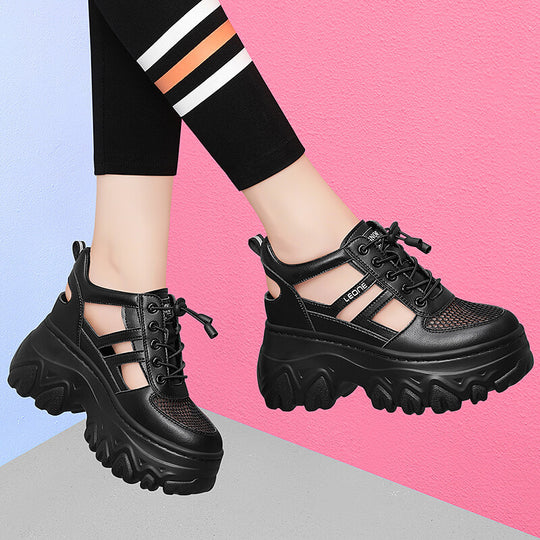 Damen trendige Plateau-Sneaker EB