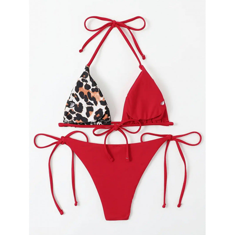 Damen Triangel-Bikini mit auffälligen Muster EB