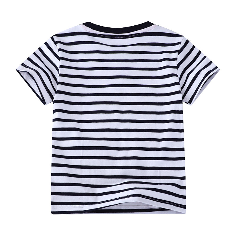 Jungen T-Shirt mit bunten Dinosaurier-Applikationen EB