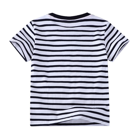 Jungen T-Shirt mit bunten Dinosaurier-Applikationen EB