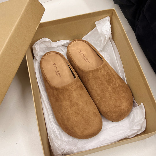 Damen Komfortable Clogs aus hochwertigem Wildleder EB