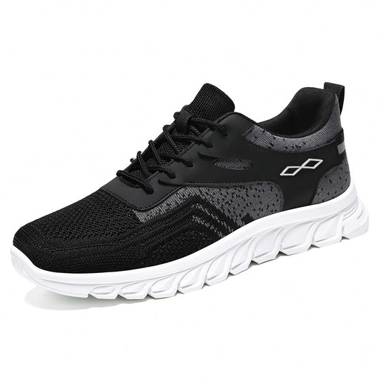 Herren nan flexibler Mesh-Running-Sneaker mit geformter Memory-Fußsohle und stoßdämpfender Wellenlaufsohle EB