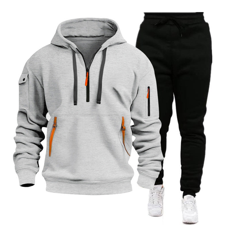 Herren Sportliches Kapuzenset mit funktionalen Taschen und modernem Design EB