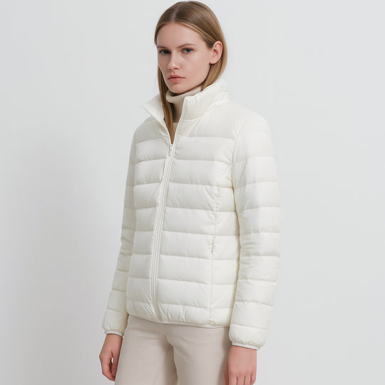Damen Isolierte Steppjacke mit hohem Kragen und elastischen Bündchen EB