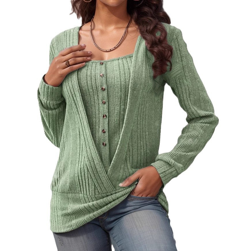 Damen Oversized Strickpullover mit modernem V-Ausschnitt EB