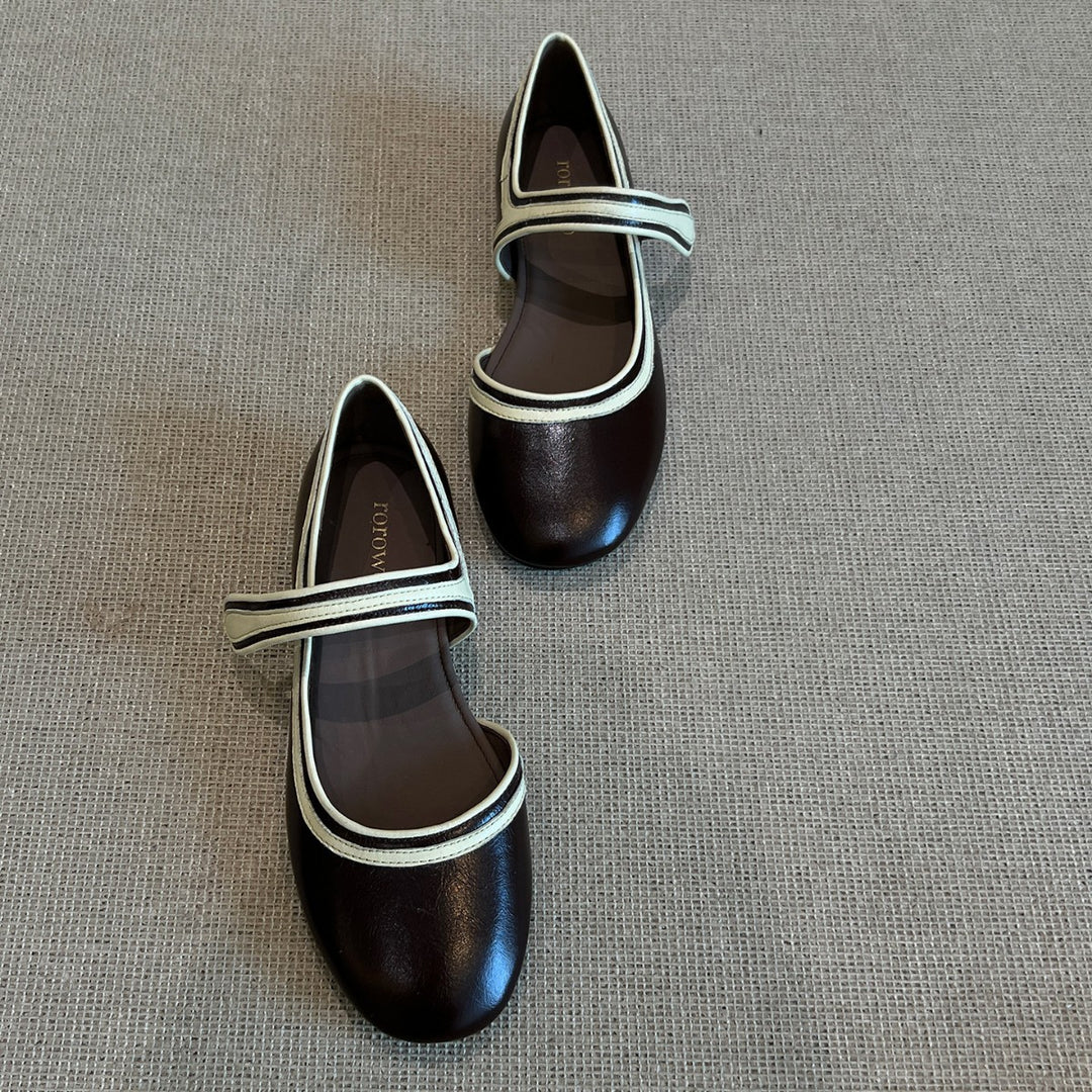 Damen Ballerinas mit modischen Riemchen EB