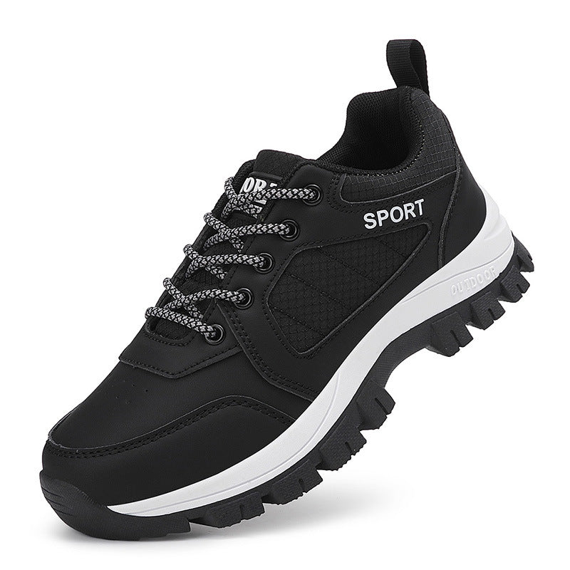 Herren nan robuster Schnür-Freizeitsneaker mit tiefem Stollenprofil, gepolstertem Schaft und praktischer Zuglasche EB