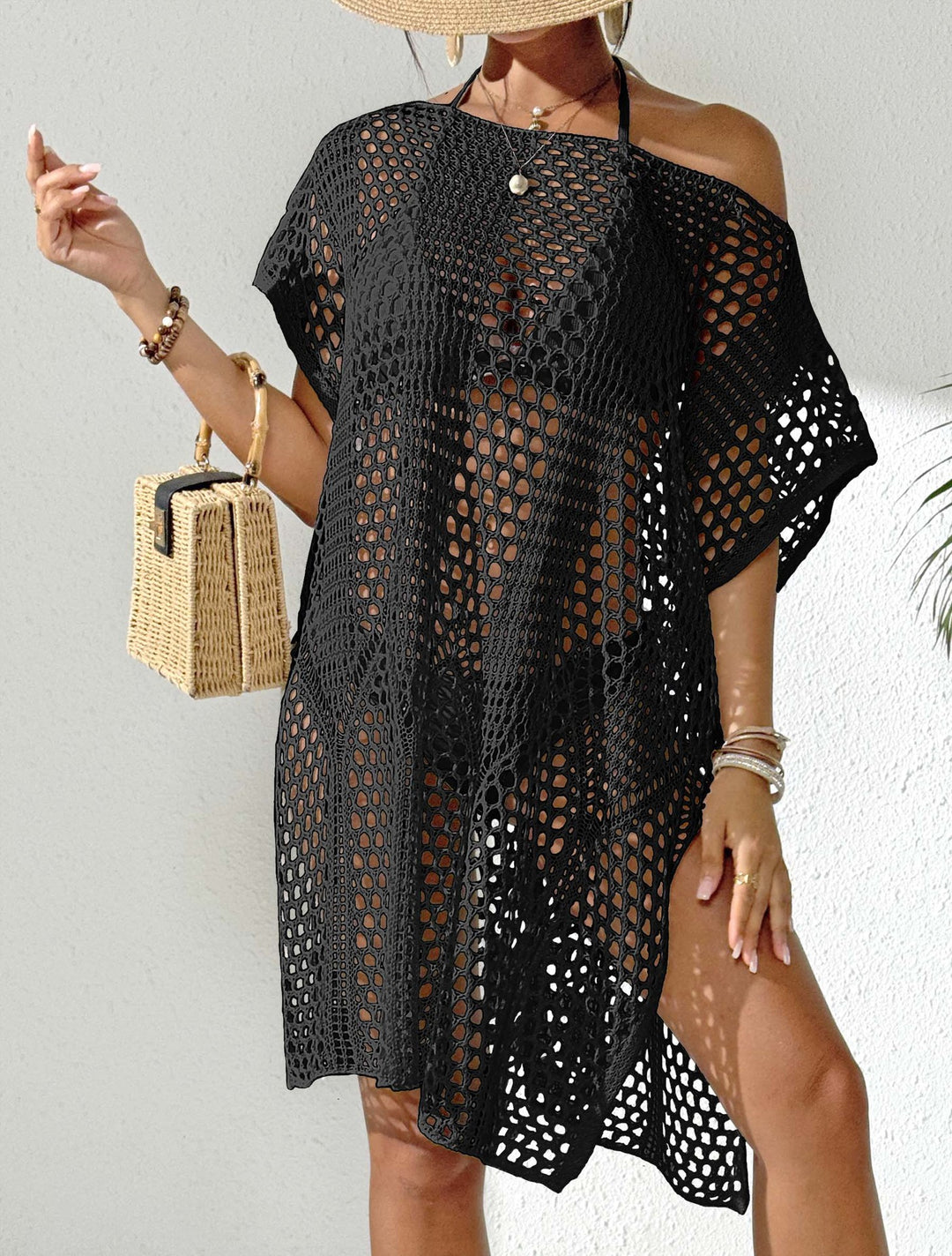 Damen eleganter häkel Strandüberwurf EB