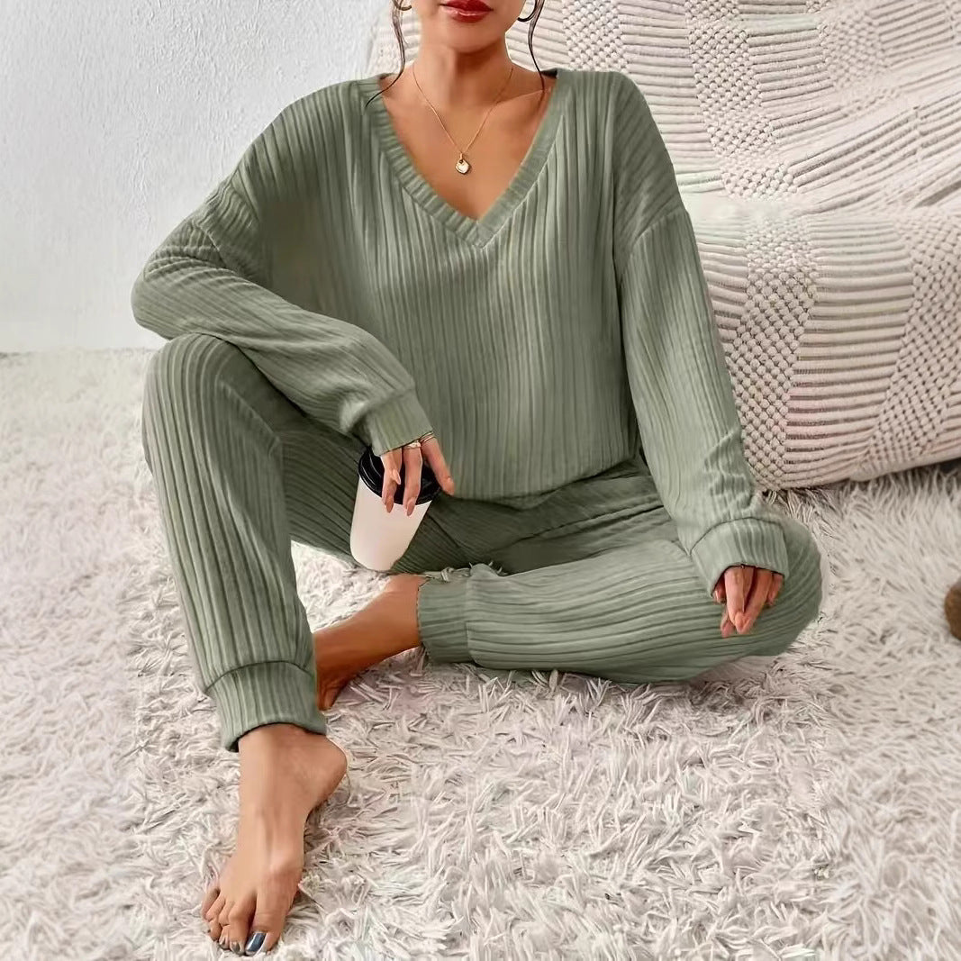 Damen Loungewear Set aus Rippstrick EB