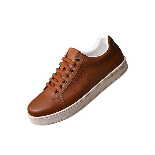 Damen Leder Sneakers mit atmungsaktivem Innenfutter und rutschfester Sohle EB