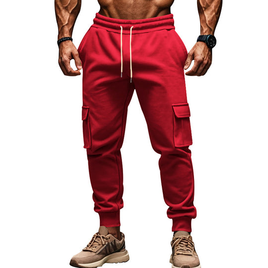 Herren Cargo-Jogginghose mit elastischem Bund und multifunktionalen Taschen EB
