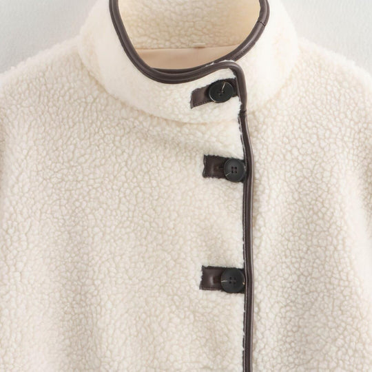 Damen fleecegefütterte Übergangsjacke mit hohem Kragen und praktischen Taschen EB