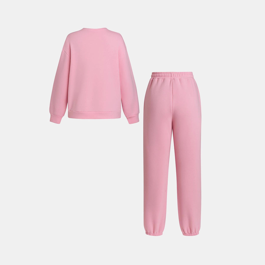 Damen lässiges Sweatshirt und bequeme Jogginghose Set EB