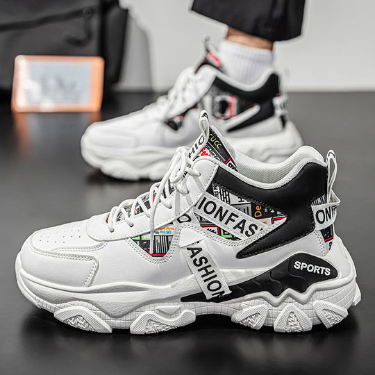 Damen Sportliche Chunky Sneakers mit modischem Design und rutschfestem Sohlenprofil EB