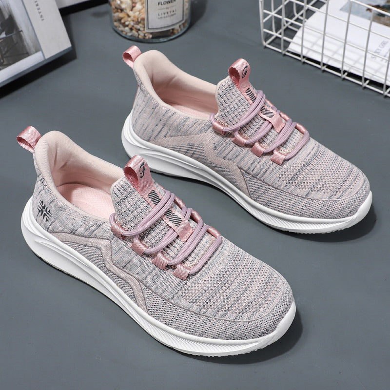 Damen Sportliche Sneakers mit atmungsaktive Netzkonstruktion und dämpfender Sohle EB