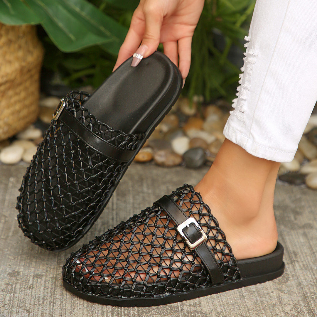 Damen Clogs mit atmungsaktivem Mesh-Design und strukturiertem Fußbett EB