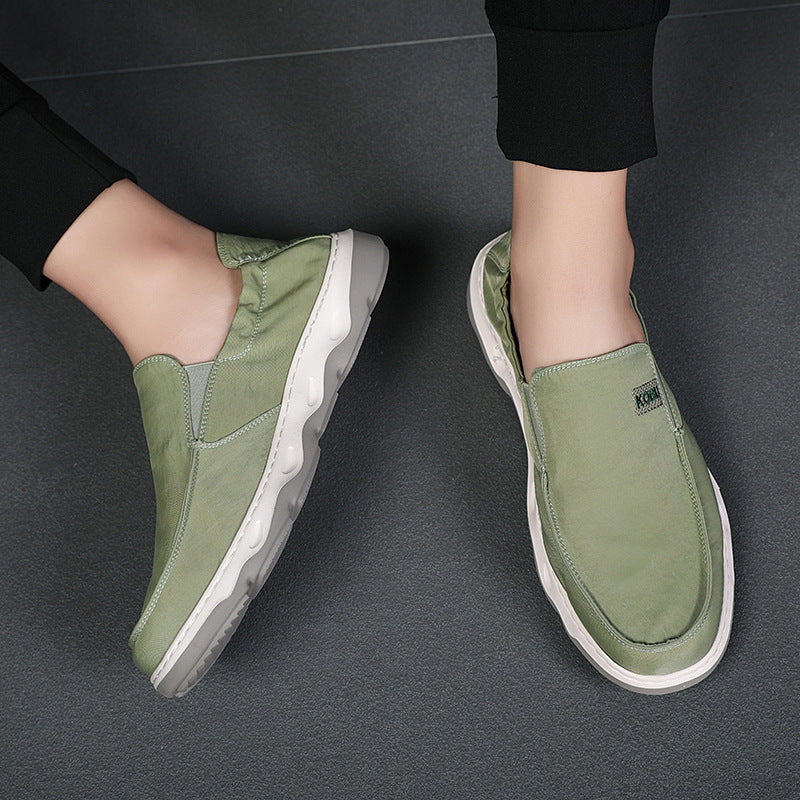 Herren elastischer Nubukoptik-Slipper mit gepolstertem Fersenrand und stoßdämpfender Wellenlaufsohle EB