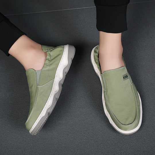 Herren elastischer Nubukoptik-Slipper mit gepolstertem Fersenrand und stoßdämpfender Wellenlaufsohle EB