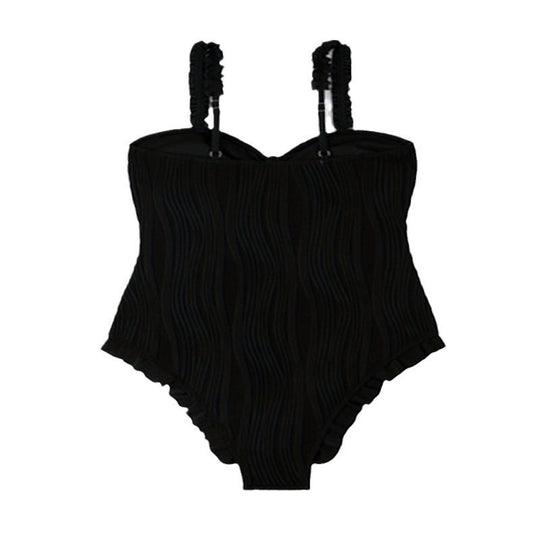 Damen Eleganter Badeanzug mit voluminösem Rüschendesign EB