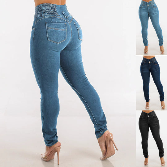 Damen Skinny Jeans mit hohem Komfortbund EB