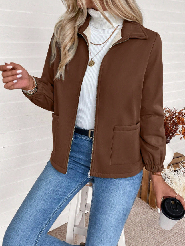 Damen Freizeitjacke mit Frontreißverschluss und praktischen Taschen EB