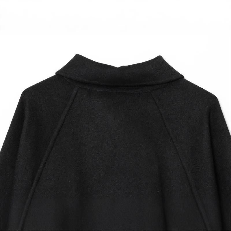 Damen modische Jacke mit asymmetrischem Schnitt und lässigem Reißverschluss EB