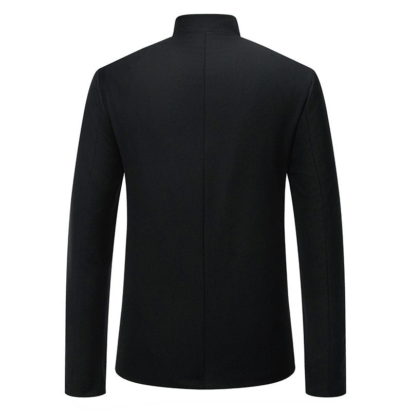 Herren eleganter Blazer mit kunstvoller goldener Stickerei EB