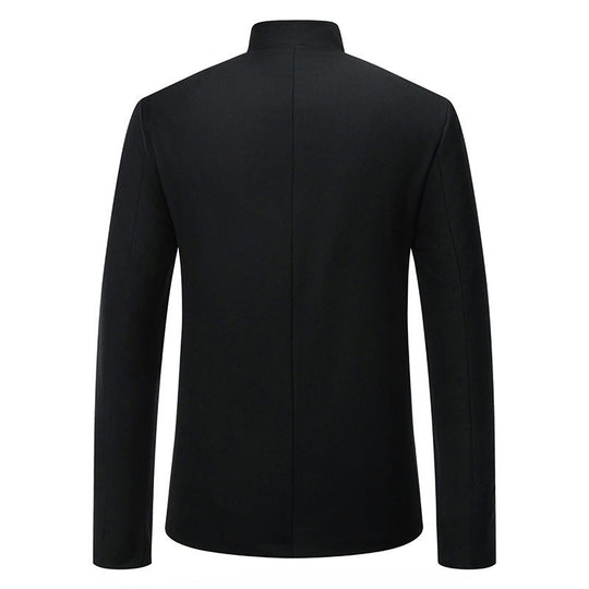 Herren eleganter Blazer mit kunstvoller goldener Stickerei EB