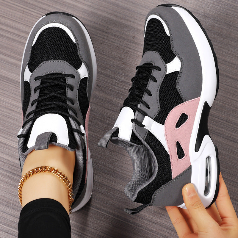 Damen Sportliche Luftpolster-Sneaker mit atmungsaktivem Mesh-Obermaterial EB