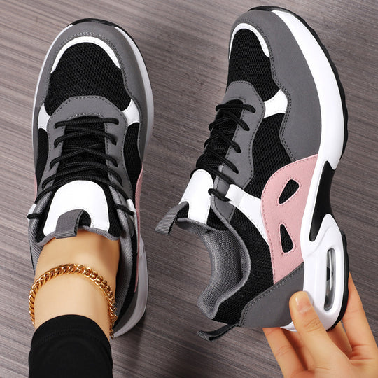 Damen Sportliche Luftpolster-Sneaker mit atmungsaktivem Mesh-Obermaterial EB