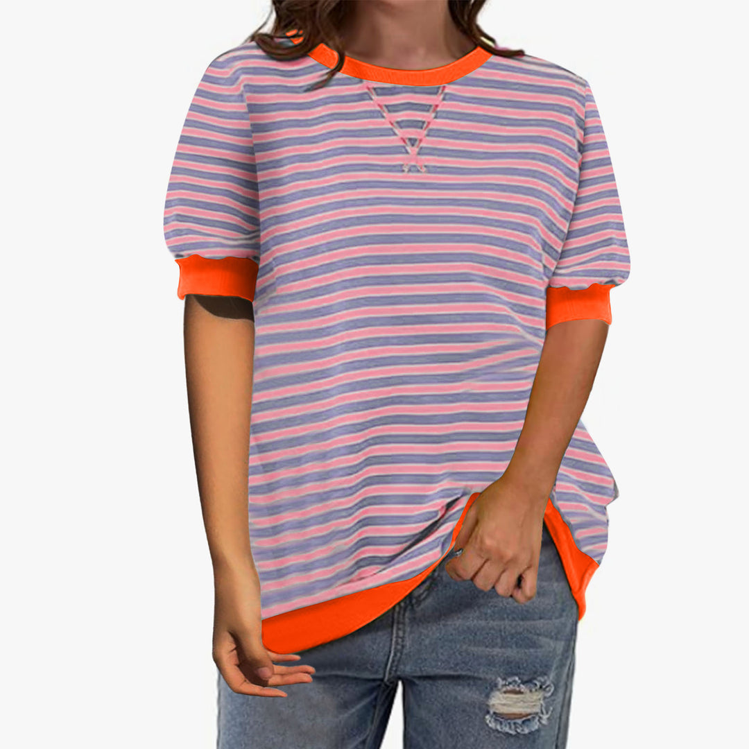 Damen Modisches Streifenshirt mit lässigem Schnitt EB