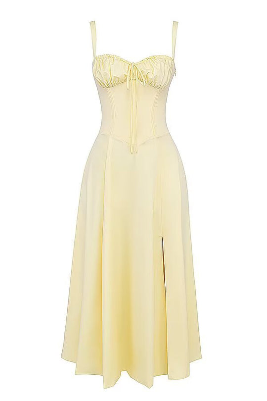 Damen Maxikleid mit gerafftem Oberteil EB