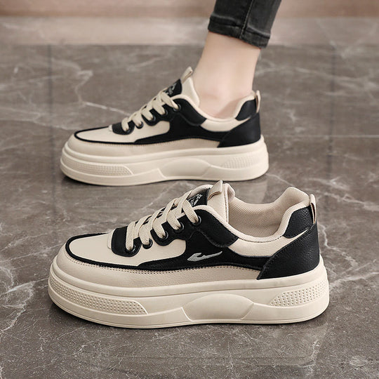 Damen modische Plateau-Sneaker mit ergonomischem Design und dämpfendem Sohlenprofil EB