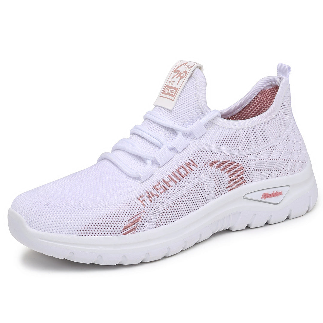 Damen Sportliche Sneaker mit elastischem Strickoberteil und dämpfender Sohle EB
