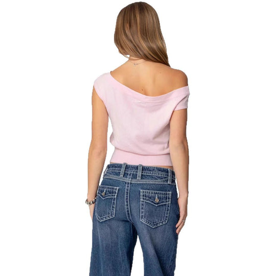 Damen Off-Shoulder T-Shirt EB