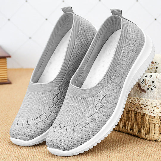 Damen bequeme und elastische Slip-On Sneakers EB