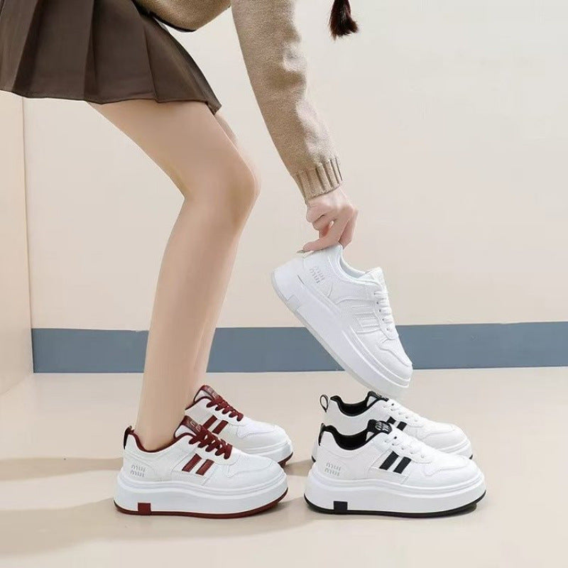 Damen Sneaker mit extra dicker Laufsohle und atmungsaktivem Obermaterial EB