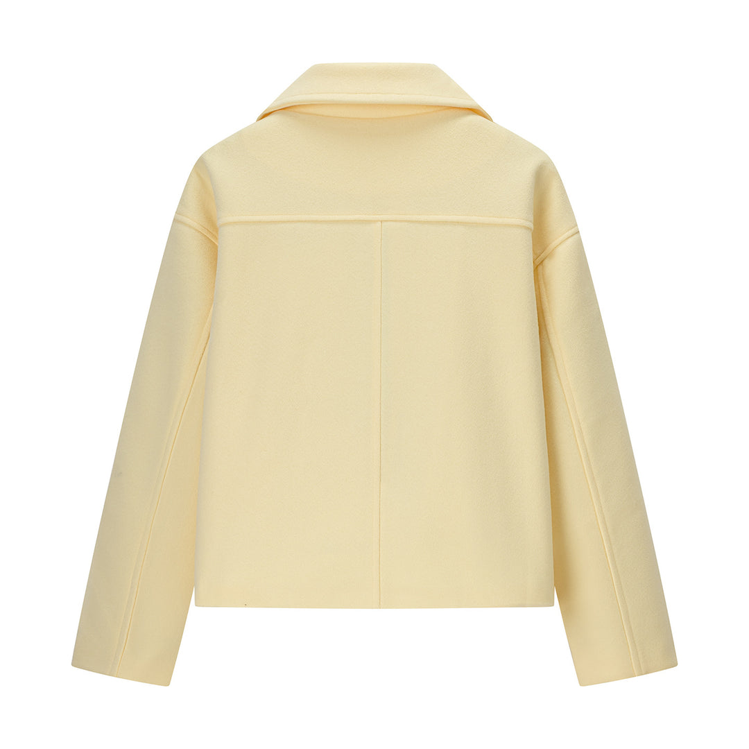 Damen elegante Übergangsjacke mit doppelter Knopfleiste und weichem Obermaterial EB