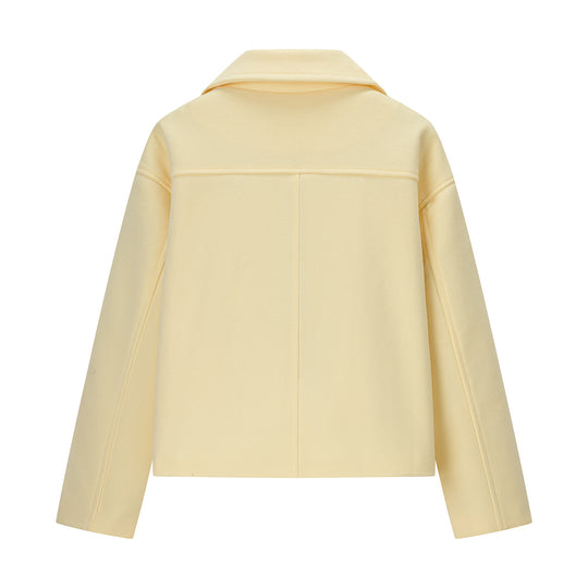 Damen elegante Übergangsjacke mit doppelter Knopfleiste und weichem Obermaterial EB