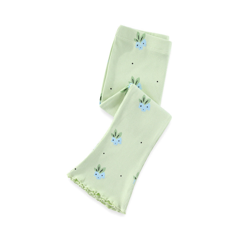 Mädchen Flared Leggings mit buntem Blumenmuster EB