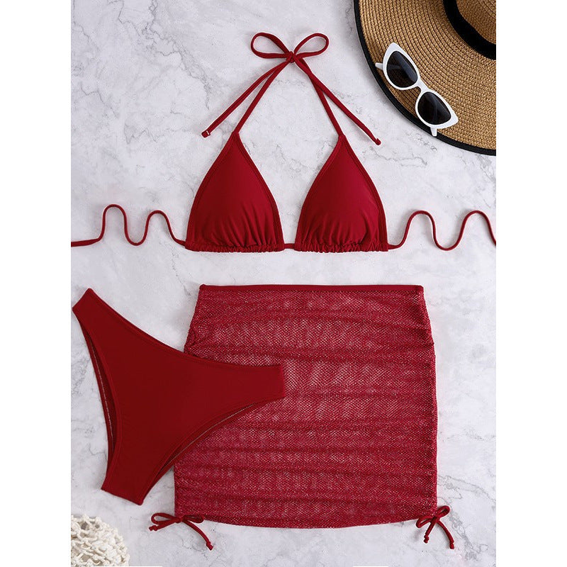 Damen Bikini-Set mit durchscheinendem Rock EB