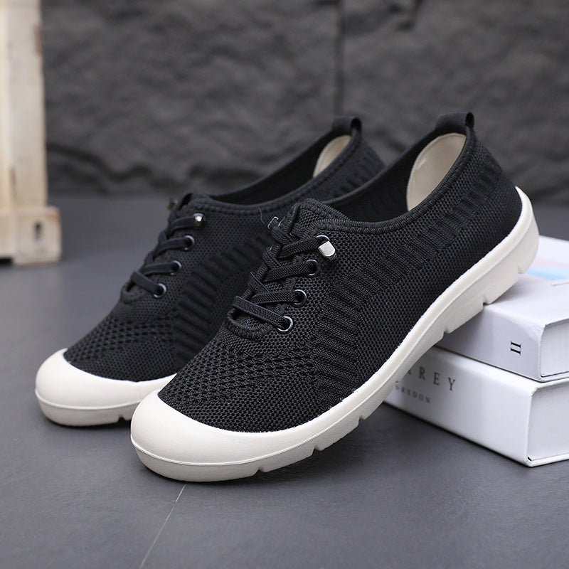 Damen Atmungsaktive Lace-Up Sneakers mit flexiblem Fußbett EB