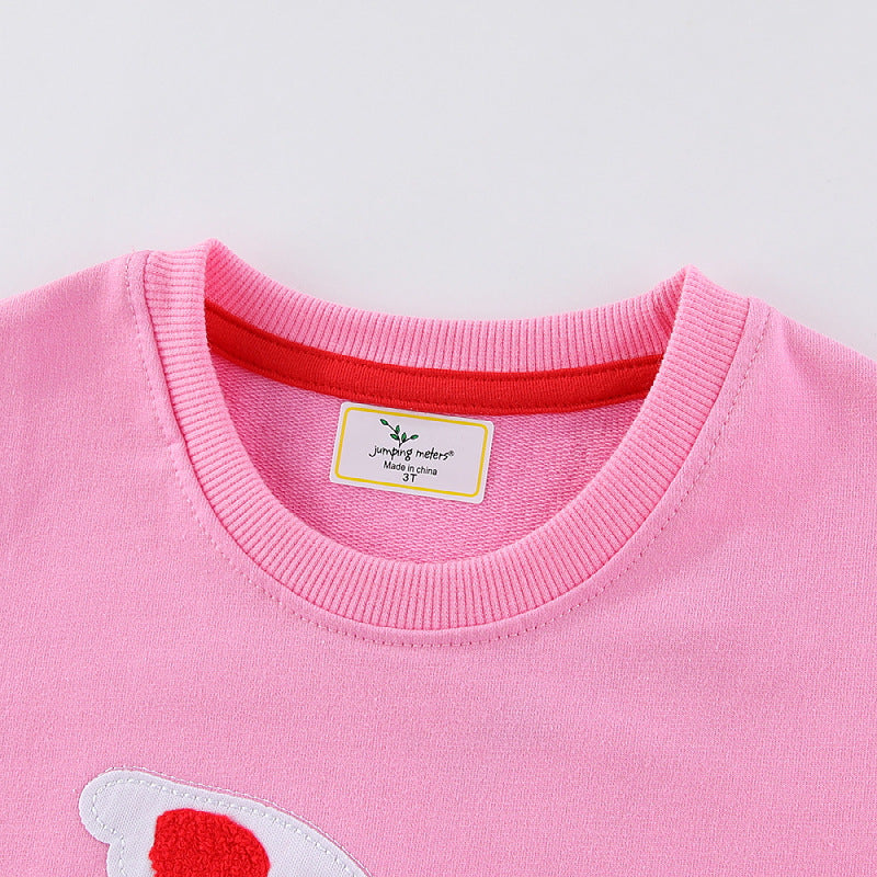 Mädchen Sweatshirt mit liebevollem Herz und Vogelmotiv EB
