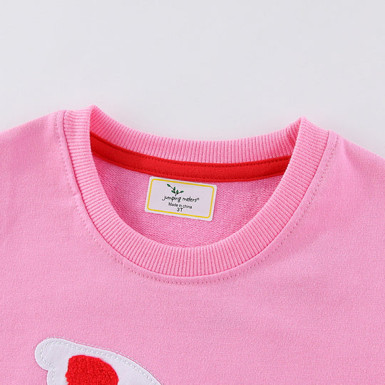 Mädchen Sweatshirt mit liebevollem Herz und Vogelmotiv EB