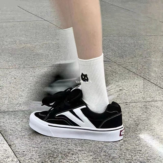 Damen modische Sneaker mit hoher Sohle EB