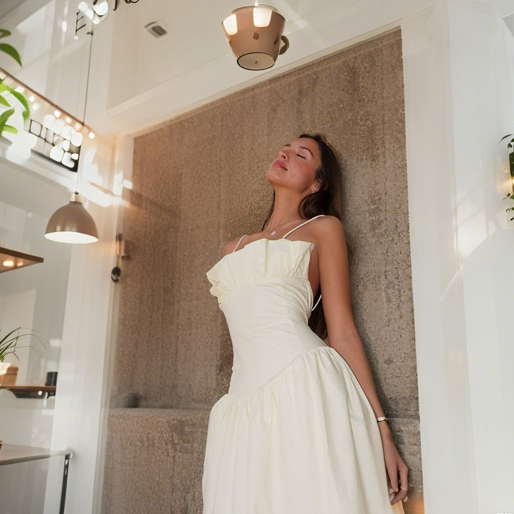 Damen Elegantes Abendkleid mit Rüschendetails EB