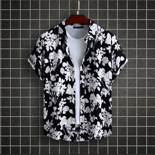 Damen Kurzarmhemd mit floralem Design und lässiger Passform EB