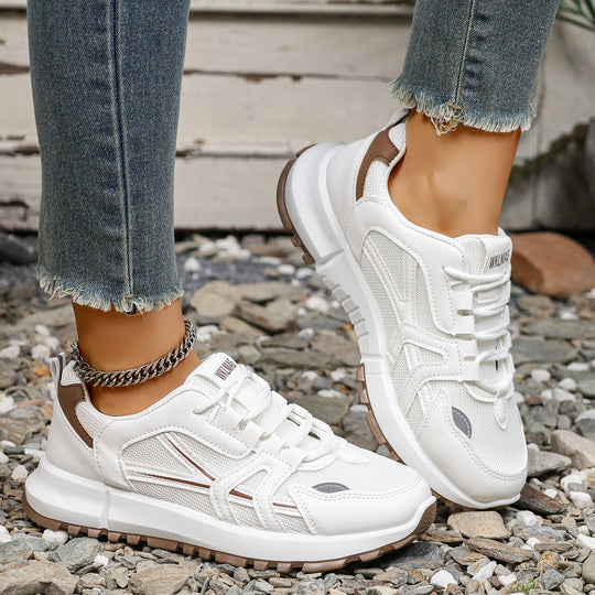 Damen Sportliche Sneakers mit atmungsaktiver Mesh-Oberfläche und dämpfender Sohle EB
